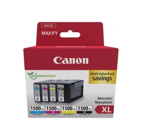 Canon 4 x tusz CMYK PGI-1500XL, PGI1500XL, 9182B004, 9182B010