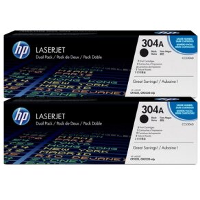 HP 2 x toner Black 304A, CC530AD