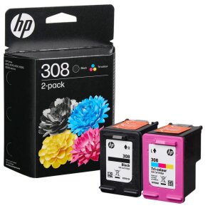 HP 2 x tusz: Black 308, 7FP21UE + Color 308, 7FP20UE, 6L6S6UE